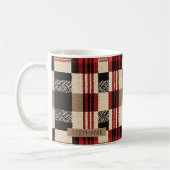 Gemütliches Strick Patchwork - Vintager Boho Autum Kaffeetasse (Links)