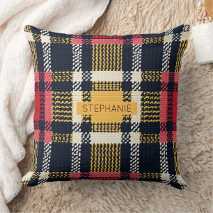 Gemütliches Strick Patchwork - Vintager Boho Autum Kissen