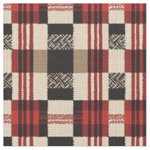 Gemütliches Strick Patchwork - Vintager Boho Autum Stoff
