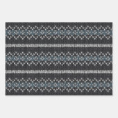 Gemütliches Strickmuster-Wrap-Papier-Set Geschenkpapier Set (Vorderseite 2)