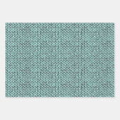 Gemütliches Strickmuster-Wrap-Papier-Set Geschenkpapier Set (Vorderseite)