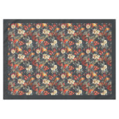 Gemütliches Tablett mit Herbstvögeln und Holzflora Tischdecke (Vorderseite (Horizontal))