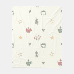 Gemütliches Teebuch-Kerzenmuster Soft Fleecedecke