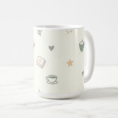 Gemütliches Teebuch-Kerzenmuster Soft Kaffeetasse (VorderseiteRechts)