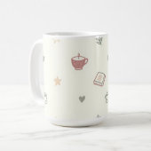 Gemütliches Teebuch-Kerzenmuster Soft Kaffeetasse (Vorderseite Links)