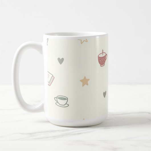 Gemütliches Teebuch-Kerzenmuster Soft Kaffeetasse (Links)