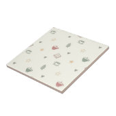 Gemütliches Teebücher-Kerzenmuster Soft Fliese (Seite)