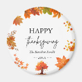 Gemütliches Thanksgiving-Dinner-Party im Herbst Magnet (Vorne)