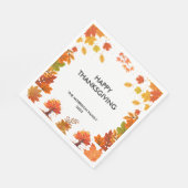 Gemütliches Thanksgiving-Dinner-Party im Herbst Serviette (Ecke)