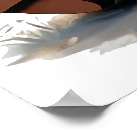 Gemütliches Tier mit Kaffee | Art der AI Poster (Ecke)