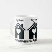 Gemütliches Tiny House Keramik Tasse (Vorderseite Links)