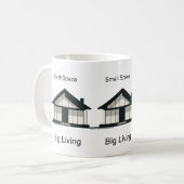 Gemütliches Tiny House Keramik Tasse (Vorderseite Links)