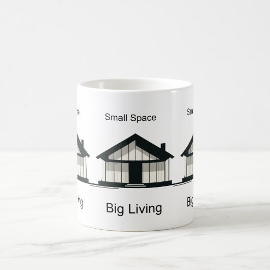 Gemütliches Tiny House Keramik Tasse (Mittel)