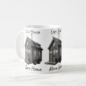 Gemütliches Tiny House Keramik Tasse (Vorderseite Links)