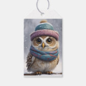 Gemütliches und niedliches Eulengeschenk Geschenkanhänger (Vorderseite)