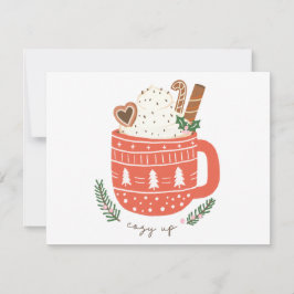 Gemütliches Up heiß Schokolade Weihnachten