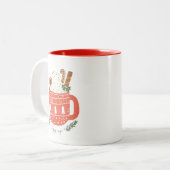 Gemütliches Up heiß Schokolade Weihnachten Zweifarbige Tasse (Vorderseite Links)