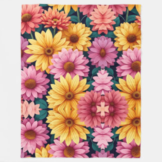 Gemütliches Up mit kühlen und schönen Blume-Muster Fleecedecke