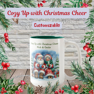 Gemütliches Up mit Weihnachts-Chef Coffee Tasse