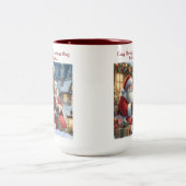 Gemütliches Up mit Weihnachts-Tasse Zweifarbige Tasse (Mittel)