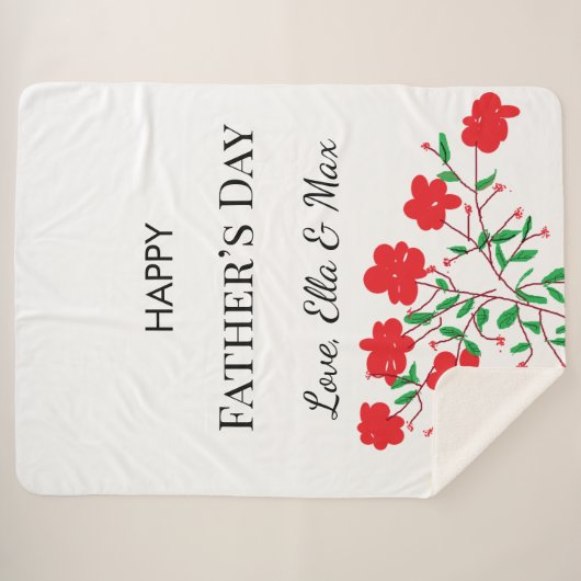 Gemütliches Vatertagsblanket Sherpadecke (Vorderseite (Horizontal))