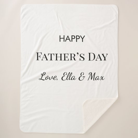 Gemütliches Vatertagsblanket Sherpadecke (Vorderseite)