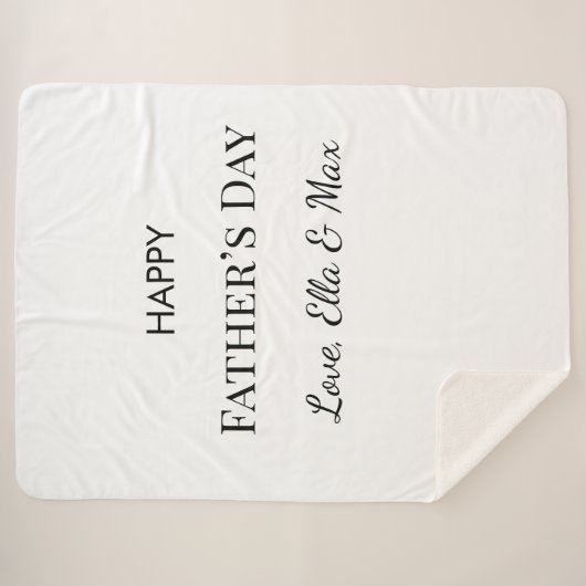 Gemütliches Vatertagsblanket Sherpadecke (Vorderseite (Horizontal))