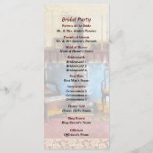 Gemütliches viktorianisches Wohnzimmer-Hochzeitspr Programm (Rückseite)