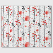 Gemütliches Vintage-Weihnachtsmuster Geschenkpapier (Flach)