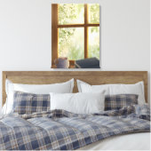 Gemütliches Vintages Fenster Leinwanddruck (Insitu (Schlafzimmer))