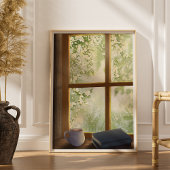 Gemütliches Vintages Fenster Poster