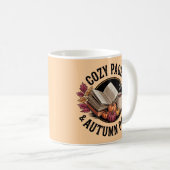 Gemütliches Vintages Herbstbuch und Teevortrag Kaffeetasse (VorderseiteRechts)