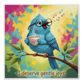Gemütliches Vogel-Ästhetik Glänzendes Poster (Vorderseite)