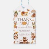 Gemütliches Wald-Wild-One-Dankeschön-Tag Geschenkanhänger (Vorderseite)