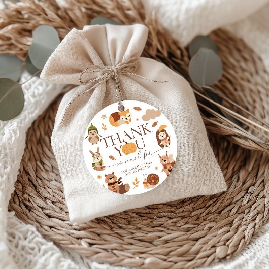 Gemütliches Wald-Wild-One-Dankeschön-Tag Geschenkanhänger