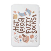 Gemütliches warmes Kokospalmen und Fuzzy Socks Des Badematte (Vorderseite Vertikal)