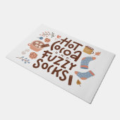 Gemütliches warmes Kokospalmen und Fuzzy Socks Des Fußmatte (Schrägansicht)