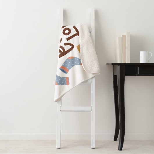 Gemütliches warmes Kokospalmen und Fuzzy Socks Des Sherpadecke (Beispiel)