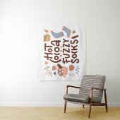 Gemütliches warmes Kokospalmen und Fuzzy Socks Des Wandteppich (Beispiel)