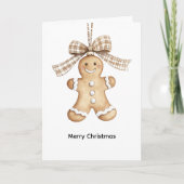 Gemütliches Weihnachten Cute Happy Gingerbread Coo Karte (Vorderseite)