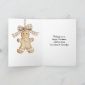 Gemütliches Weihnachten Cute Happy Gingerbread Coo Karte (Innenseite)