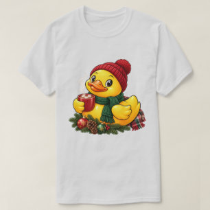 Gemütliches Weihnachten Gummiente Kakao Feiertagsd T-Shirt