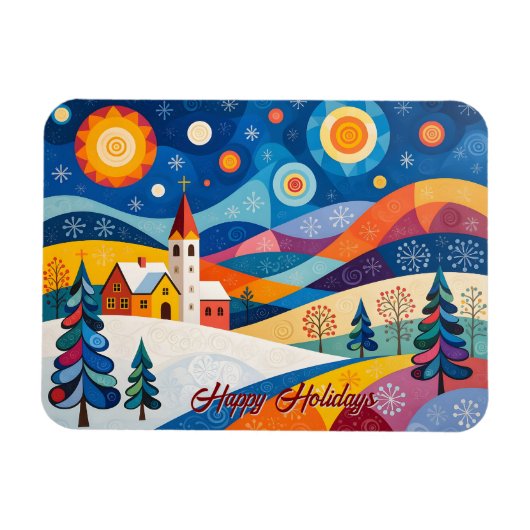 Gemütliches Weihnachten Magnet (Horizontal)