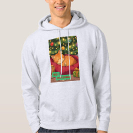 Gemütliches Weihnachten mit einer orangefarbenen K Hoodie