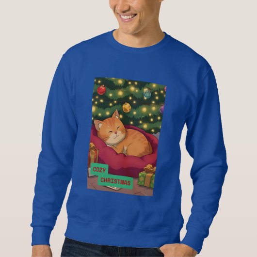 Gemütliches Weihnachten mit einer orangefarbenen K Sweatshirt (Vorderseite)
