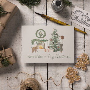 Gemütliches Weihnachten Rustikale Wasserfarbe Pers