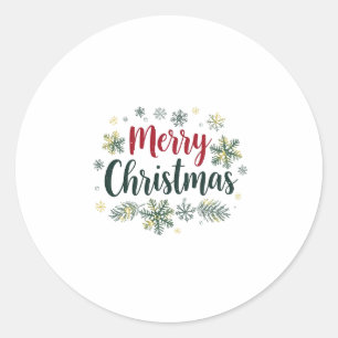 Gemütliches Weihnachten Winter Wonderland Design Runder Aufkleber