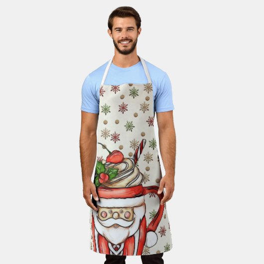 Gemütliches Weihnachts-B All-over-Print-Schürze Schürze (Getragen)