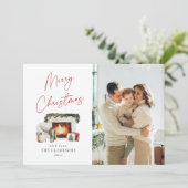 Gemütliches Weihnachts-Foto Feiertagskarte (Stehend Vorderseite)