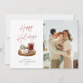 Gemütliches Weihnachts-Foto Feiertagskarte (Vorderseite)